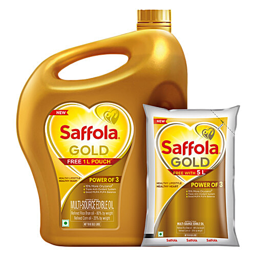 Buy Saffola Gold Refined Cooking Oil Online at Best Price of Rs 929