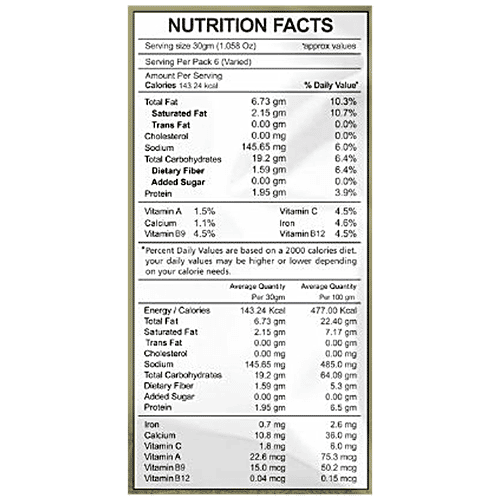 Befikar Vitamin Enriched Khakhra - Indian Jeera, Rich In Iron, Baked, Cholesterol Free, 180 g  