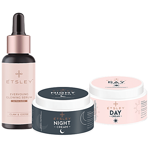 Buy ETSLEY Glow Face Care Ultra Glow Face Serum, Day Sunscreen SPF 50