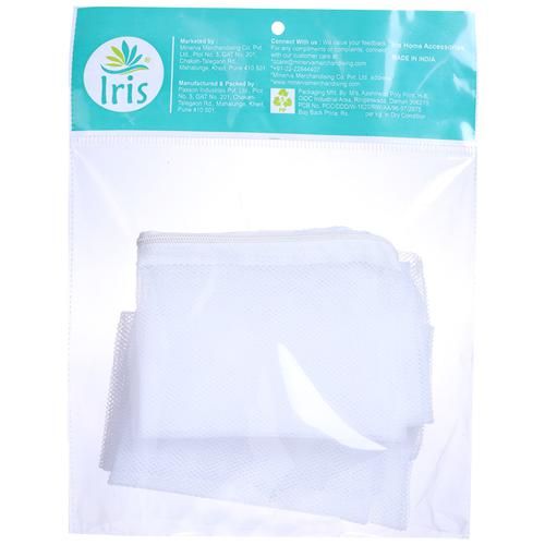 IRIS Fruit & Vegetable Refrigerator Net Bag Set - Maintains Freshness, Medium, 3 pcs  