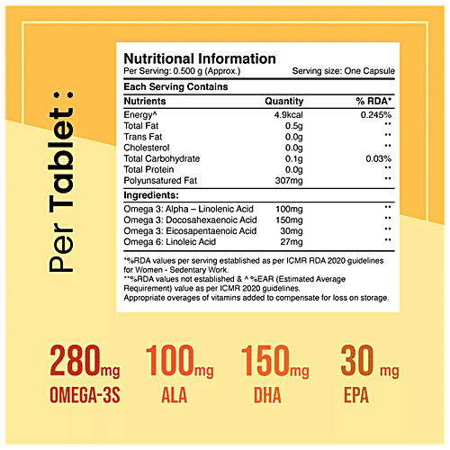 Buy RawRX Vegan Omega 3 Fatty Acid Capsules Food Based Formula