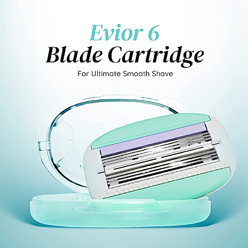 LetsShave Evior 6 Razor for Women - Twin 3 Blade Design, Smooth Skin, Zero Irritation, 1 pc  