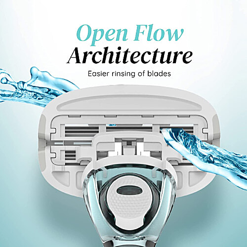 LetsShave Evior 6 Razor for Women - Twin 3 Blade Design, Smooth Skin, Zero Irritation, 1 pc  