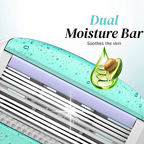 LetsShave Evior 6 Razor for Women - Twin 3 Blade Design, Smooth Skin, Zero Irritation, 1 pc  