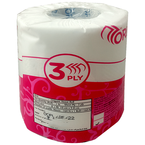 Buy Origami Soft Tissue Rolls 3 Ply, 160 pulls, Virgin Fibre, Eco