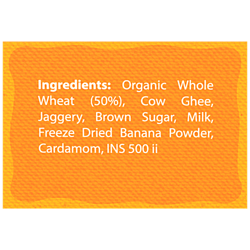 Bebe Burp Whole Wheat & Banana Cookies - Organic Baby Food, No Preservatives, 8 Months+, 150 g