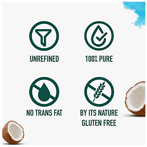 Dabur Virgin Coconut Oil - Cold Pressed, Natural, Unrefined, Helps Boost Immunity, 500 ml Bottle 