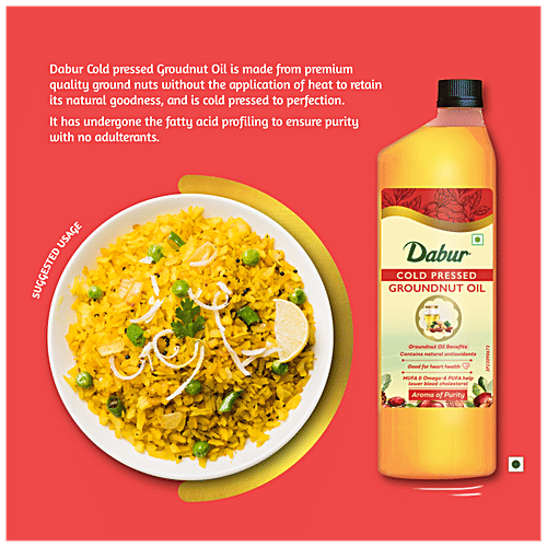 Buy Dabur Cold Pressed Groundnut Cooking Oil Perfect Blend of Health, Taste & Aroma, Promotes