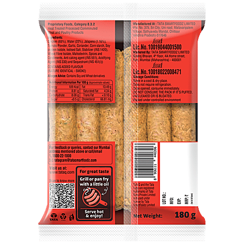 Buy TATA Q Ready To Eat Spicy Jalapeno Chicken Sausages No Added