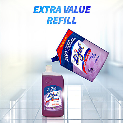 Lizol All In One Disinfectant Surface - Lavender, 1.8 L Refill Pack 