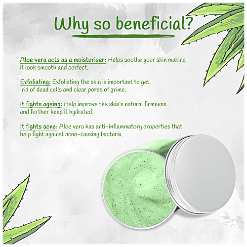 Nutriment Aloe Vera Face & Body Scrub - Reduces Fine Lines & Wrinkles, 250 g  