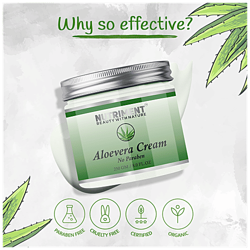 Nutriment Aloe Vera Cream - Moisturises Skin, Controls Production Of Excess Oil In Skin, 250 g  