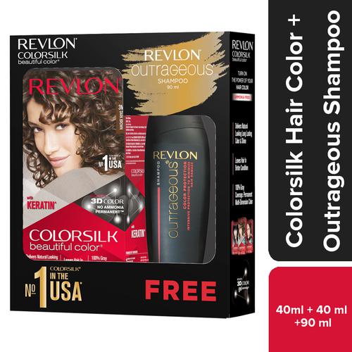 Buy Revlon Colorsilk Hair Color With Keratin - Provides 100% Gray Coverage,  No Ammonia, Long Lasting Online at Best Price of Rs 435 - bigbasket