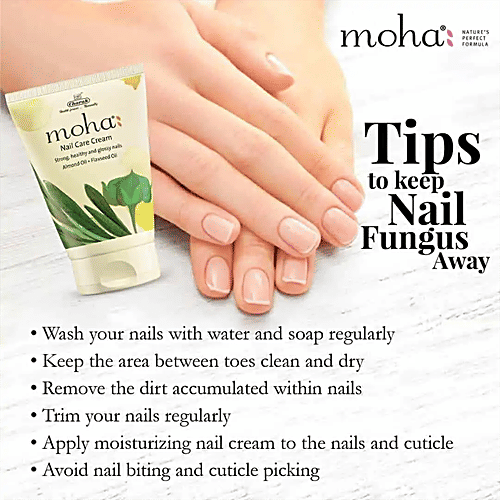 Buy Moha Nail Care Cream Almond & Flaxseed Oil, For Strong, Healthy