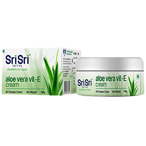 Sri Sri Tattva Aloe Vera Vit-E Cream - Provides Nourishment, Makes Skin Soft & Supple, 100 g  