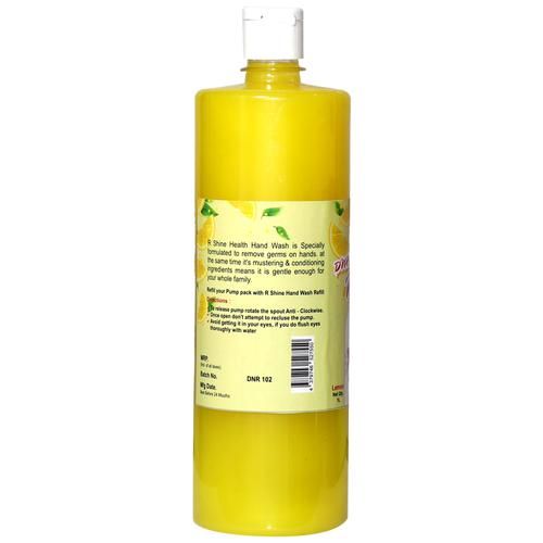 DNR's R-Shine Handwash - Gentle On Skin, Removes Germs, Lemon, 1 L  