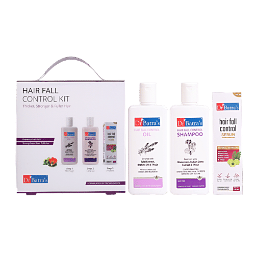 Dr Batra's Hair Fall Control Kit - Provides Strength, 530 ml Bottle