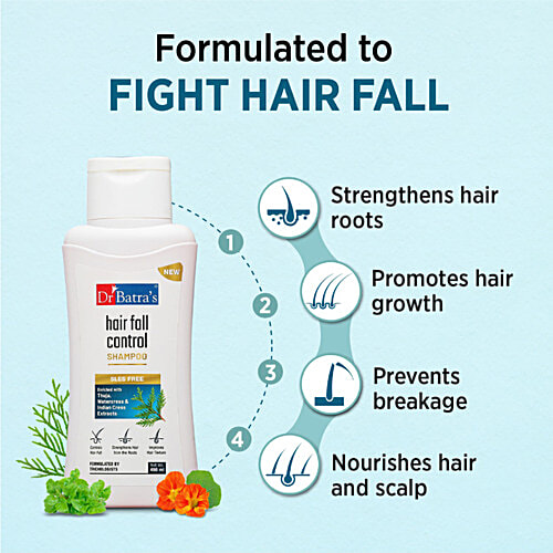 Buy Dr Batra's Hair Fall Control Shampoo SLS Free, Provides