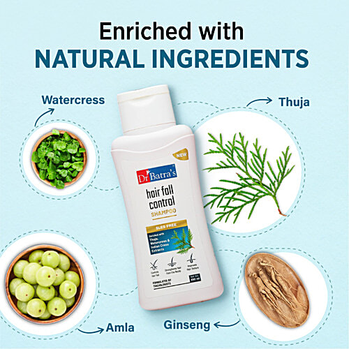 Buy Dr Batra's Hair Fall Control Shampoo SLS Free, Provides