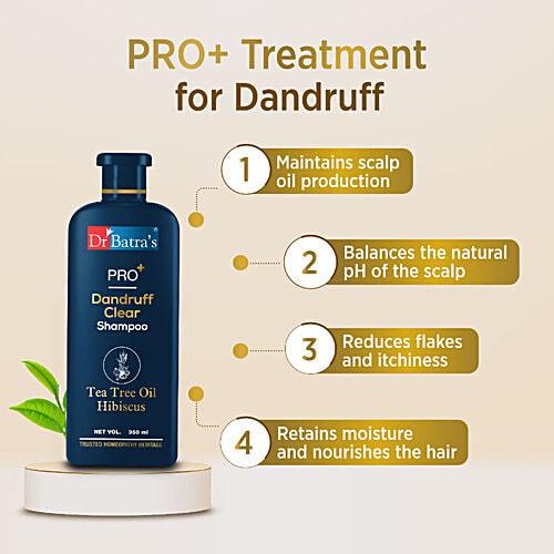 Buy Dr Batra's Pro+ Dandruff Clear Shampoo Prevents Dryness, Provides Nourishment Online at