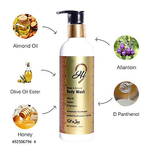 Buy Hi9 Honey & Almond Body Wash Gently Cleans The Skin, Provides