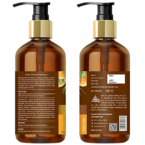 Hi9 Daily Shine Shampoo - Nourishing, Moisture Rich, 300 ml