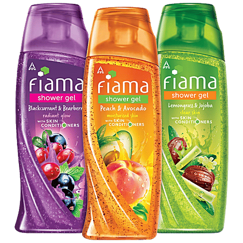 Buy Fiama Shower Gel Blackcurrant & Bearberry, Peach & Avocado