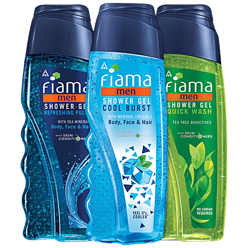 Buy Fiama Men Shower Gel Refreshing Pulse, Quick Wash & Cool Burst