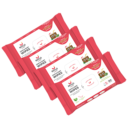 Buy Mylo Care Baby Wipes Organic Coconut Oil & Neem, Safe For Baby's