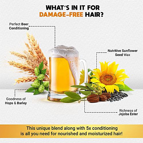 Park Avenue Beer Conditioner - Damage Free, For Soft & Smooth Hair, 200 ml  