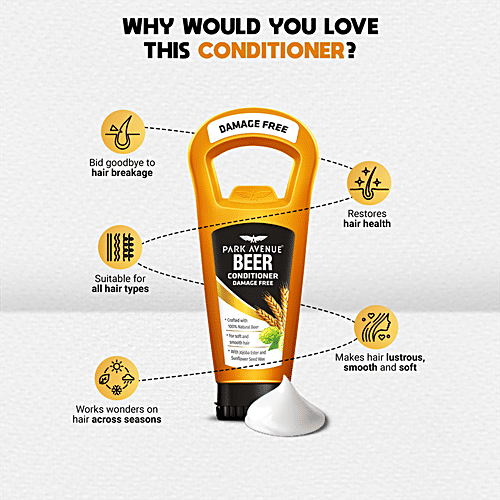 Park Avenue Beer Conditioner - Damage Free, For Soft & Smooth Hair, 200 ml  
