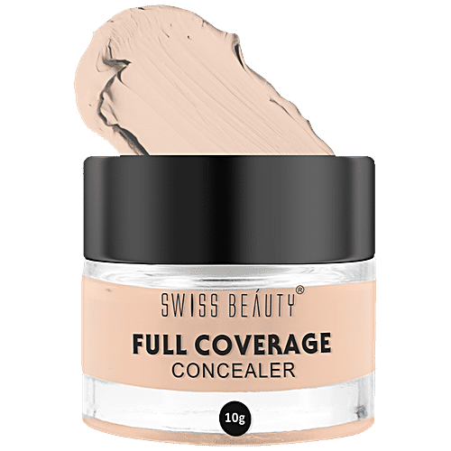 Swiss Beauty Full Coverage Concealer - Lightweight, Creamy Textured, Highly Pigmented, 10 g Classic Ivory
