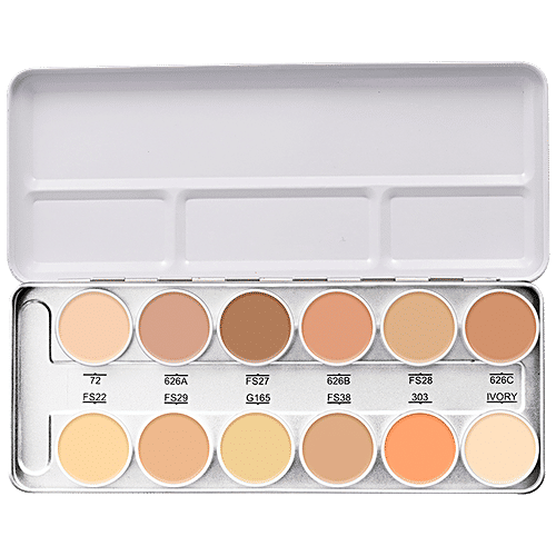 Swiss Beauty 12 Colour Supra Concealer Palette - SB-1602, Easy To Blend, Paraben Free, 42 g Shade-02 