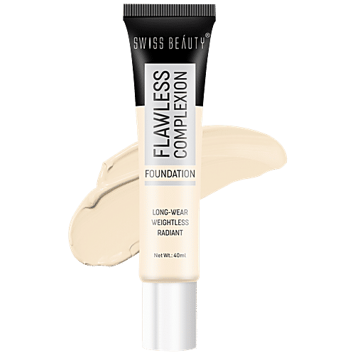 Swiss Beauty Flawless Complexion Foundation - Matte Finish, Lightweight, Long-Lasting, 40 ml Ivory Rose 
