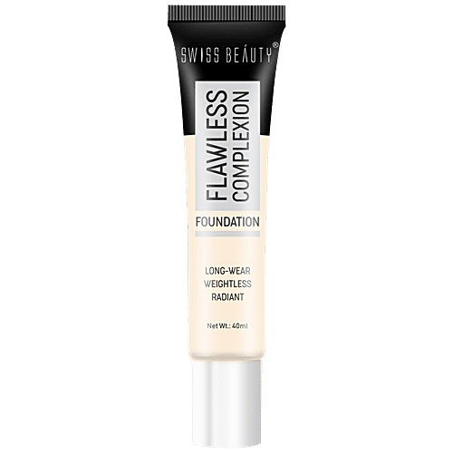 Swiss Beauty Flawless Complexion Foundation - Matte Finish, Lightweight, Long-Lasting, 40 ml Ivory Rose 