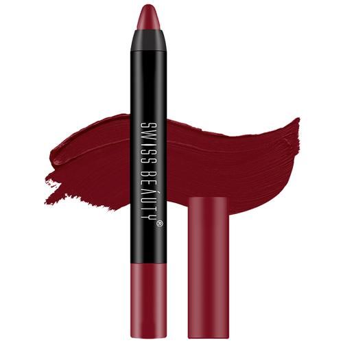 Buy Swiss Beauty Non Transfer Matte Crayon Lipstick Online at Best ...