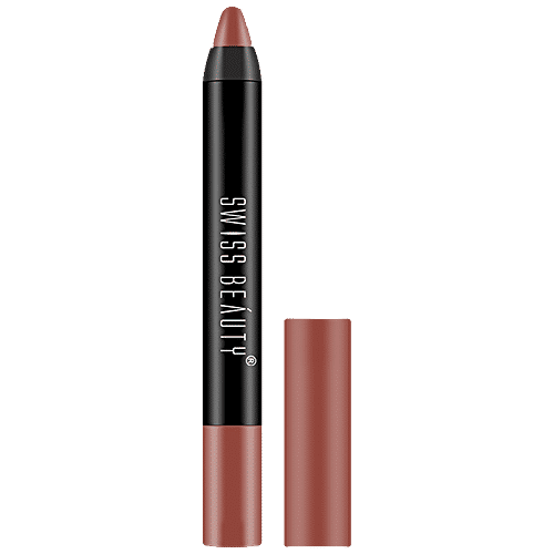 Swiss Beauty Non-Transfer Matte Crayon Lipstick, 3.5 g Artist Nude 