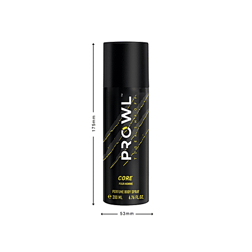 Prowl By Tiger Shroff Core - Perfume Body Spray, Long-lasting Fragrance, 200 ml  