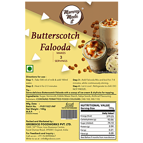 Buy Mommy Made It Butterscotch Falooda Mix Rich In Flavour Dessert