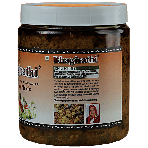 Bhagirathi Mixed Vegetable Pickle - Authentic Home Made Achar, 1 kg  