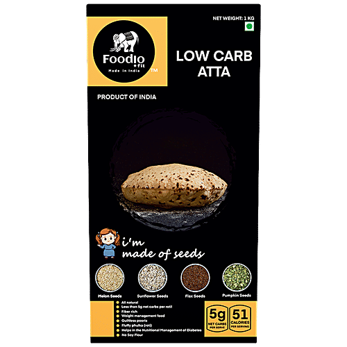 Foodio.fit Low Carb Atta, 1 kg Box 