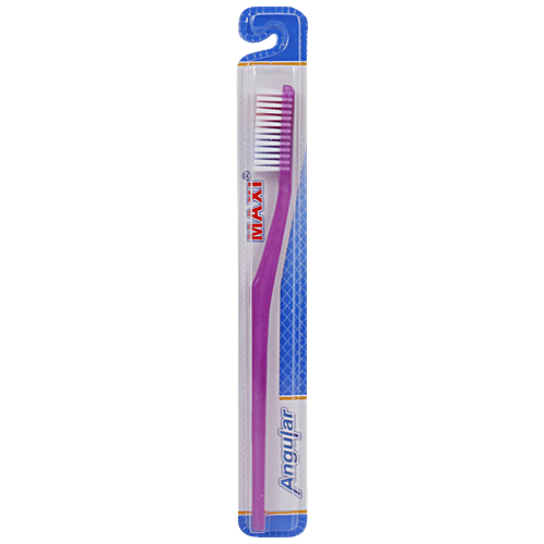 MAXI Angular Toothbrush - Soft Bristles, For Oral Hygiene & Fresh Breath, 2 pcs (Buy 1 Get 1 Free) 