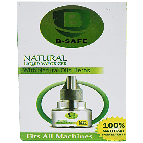 B-SAFE Natural Mosquito Repellent - Machine + 1 Refill, Natural Oils & Organic Product, Long Lasting, 45 ml (Buy 1 Get 1 Free) 