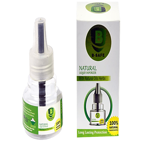 B-SAFE Natural Mosquito Repellent - Machine + 1 Refill, Natural Oils & Organic Product, Long Lasting, 45 ml (Buy 1 Get 1 Free) 