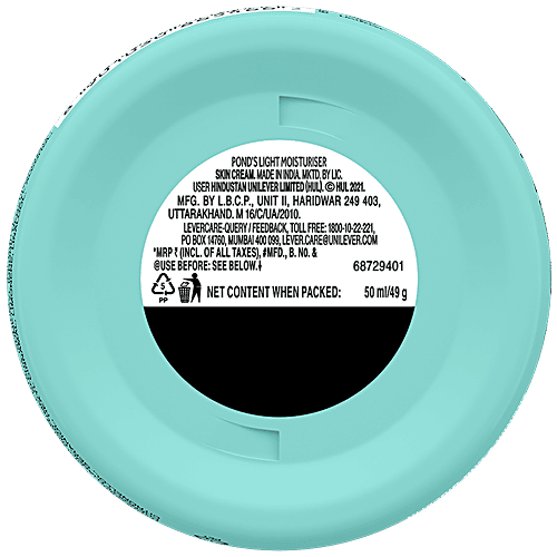 Ponds Light Moisturiser - Non-Oily Fresh Feel, For Soft, Glowing Skin, 50 ml  