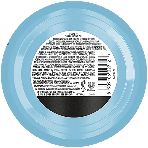 Ponds Super Light Gel Oil-Free Moisturizer With Cera-Hyamino, 200 ml  