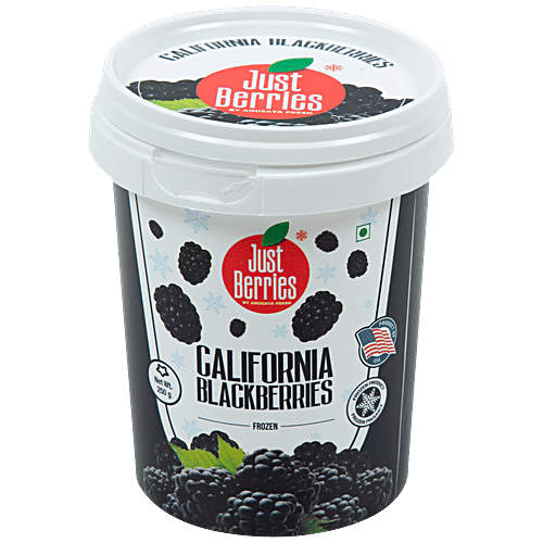 Just Berries Frozen California Blackberries - Rich In Antioxidants & Minerals, 250 g  Rich in Antioxidants
 Minerals