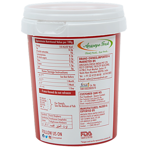 Buy JUST BERRIES Frozen California Raspberries - Rich In Antioxidants ...