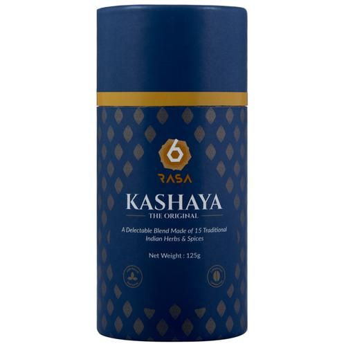 6rasa Original Kashaya - Tastier & Healthier Ayurvedic Herbal Powder, 15 Traditional Indian Herbs & Spices, Caffeine Free, 125 g 1 No ( 1 Box) 