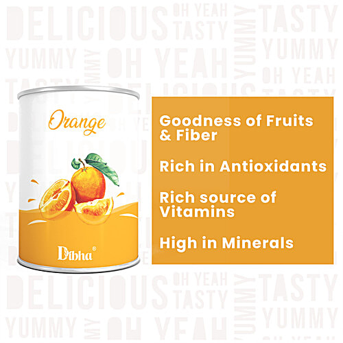 Dibha Orange Instant Drink Premix - Tangy, Sweet Taste, Boosts Immunity, 100 g